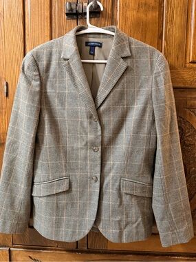 Lands' End Beige Wool Blazer